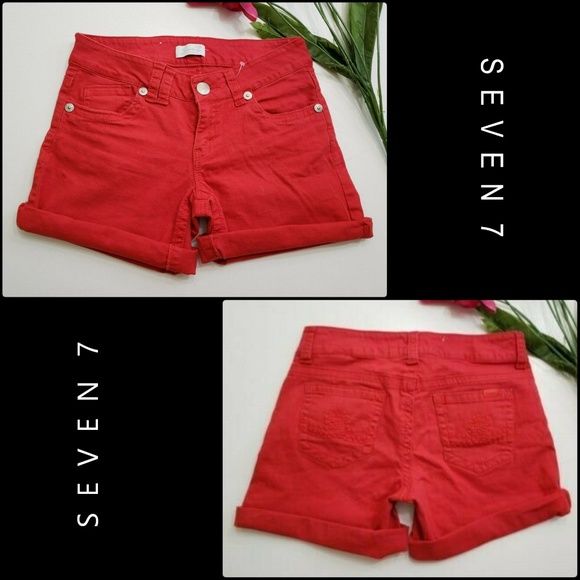 Seven 7 Woman Flat Front Folded Hem Stretch Short - Picture 8 of 8